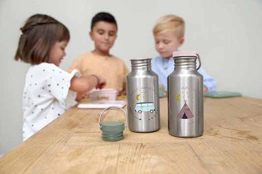 Lässig Edelstahl Kinder Trinkflasche 500 ml Adventure, Tipi Detailansicht