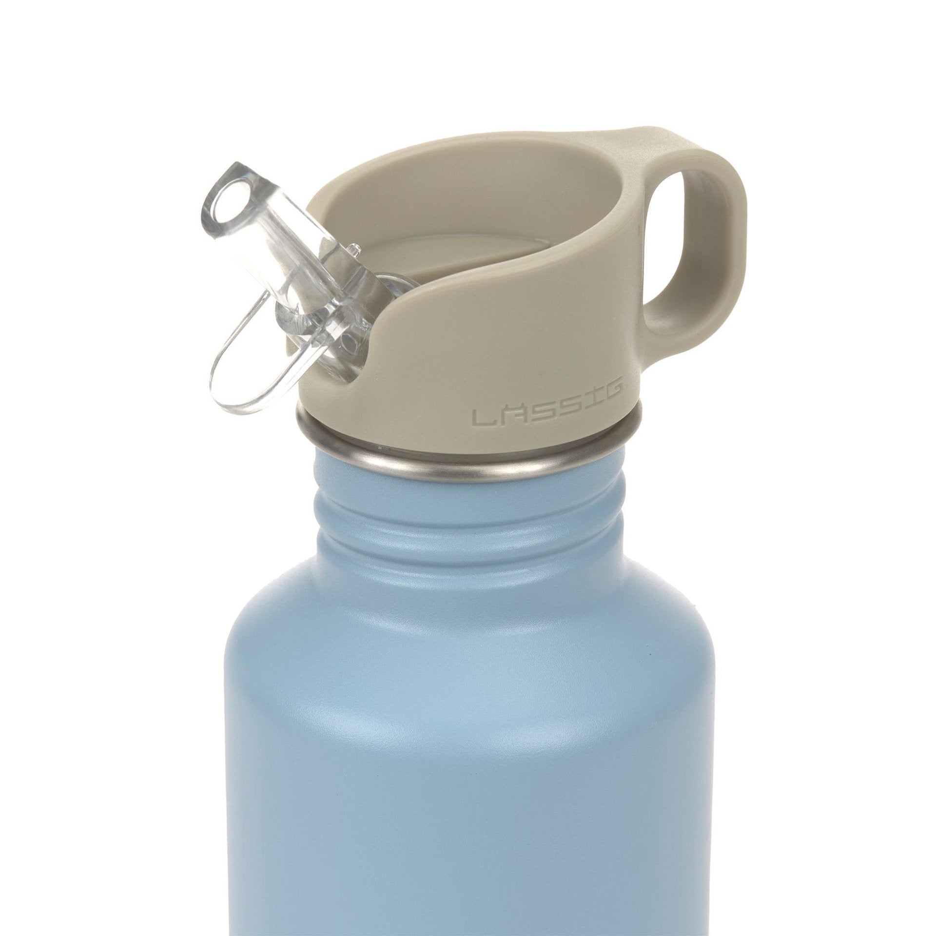 Lässig Edelstahl Kinder Trinkflasche 500 ml Pattern Party, Blau Seitenansicht