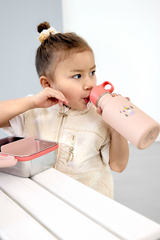 Lässig Edelstahl Kinder Trinkflasche 500 ml Sunny Explorer, Rosa Detailansicht