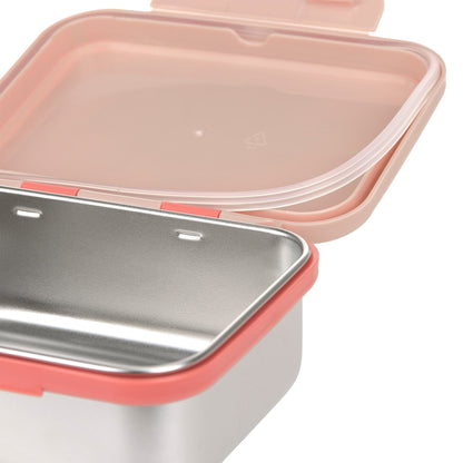 Lässig Brotdose Kinder Edelstahl Lunchbox, Sunny Explorer Rosa Detail Bild