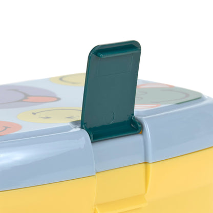 LÄSSIG Brotdose SmileyWorld Blau Bento Lunchbox 17,7 cm