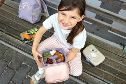 Lässig Brotdose Kinder Tiny Outdoor, Regenbogen Rosa Lila Seitenansicht