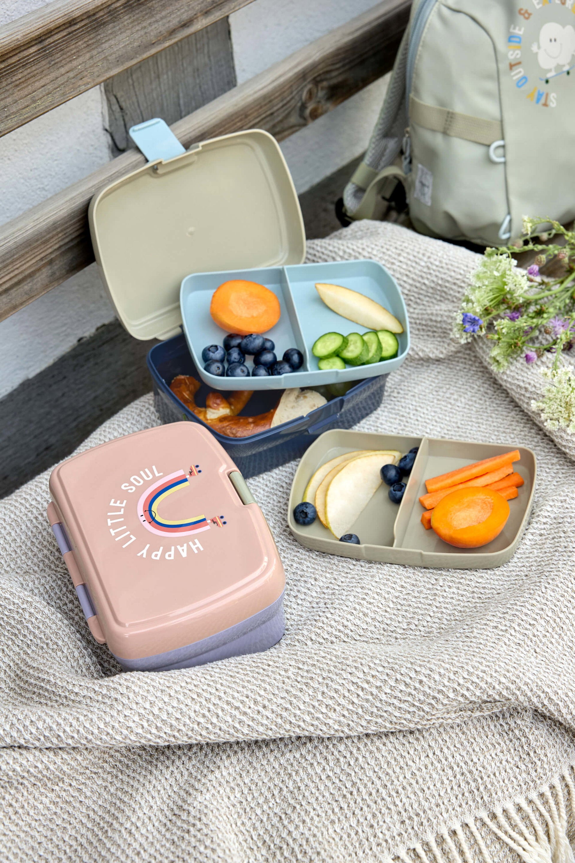 Lässig Brotdose Kinder Tiny Outdoor, Regenbogen Rosa Lila Anwendung