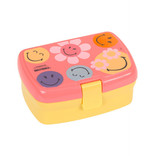 LÄSSIG Brotdose SmileyWorld Rosa Bento Lunchbox 17,7 cm