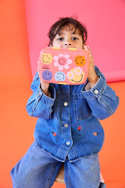 LÄSSIG Brotdose SmileyWorld Rosa Bento Lunchbox 17,7 cm