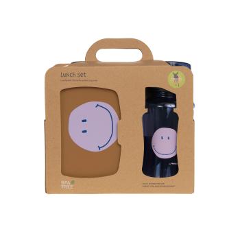 Lässig Brotdose & Trinkflasche Set Little Gang Smile Karamell
