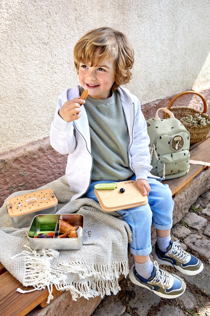 Lässig Brotdose Kinder Edelstahl Lunchbox, Nature Seitenansicht