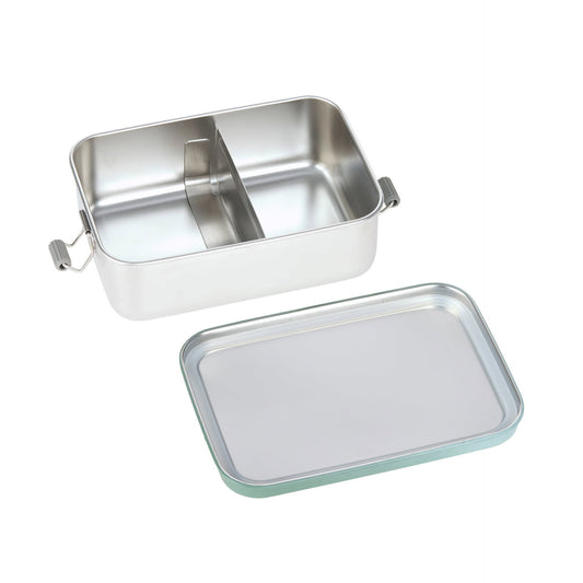 Lässig Brotdose Kinder Edelstahl Lunchbox, Unique, Grün Detailansicht