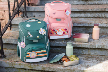 Lässig Brotdose Kinder Edelstahl Lunchbox, Unique, Grün Seitenansicht