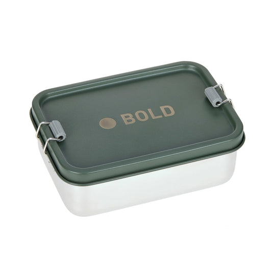 Brotdose Kinder Edelstahl Lunchbox, BOLD, Dunkelgrün