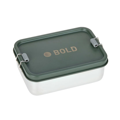 Brotdose Kinder Edelstahl Lunchbox, BOLD, Dunkelgrün