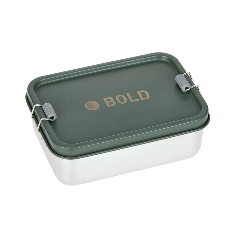 Brotdose Kinder Edelstahl Lunchbox, BOLD, Dunkelgrün