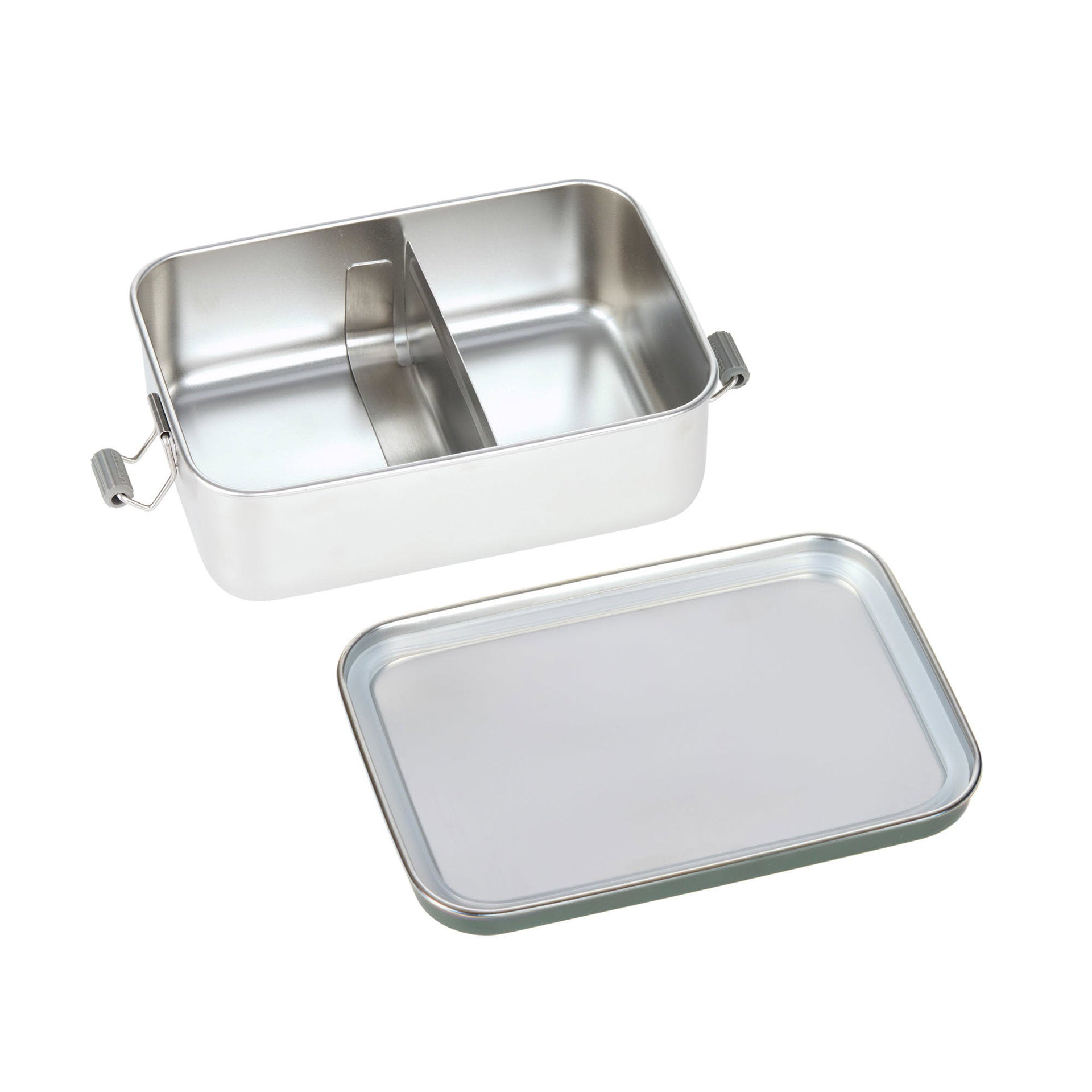 Lässig Brotdose Kinder Edelstahl Lunchbox, BOLD, Dunkelgrün Detailansicht