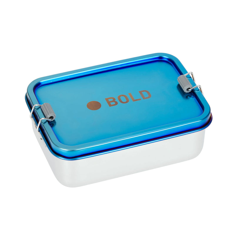 Brotdose Kinder Edelstahl Lunchbox, BOLD, Blau Violett