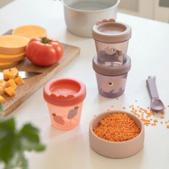 Little Dutch rosa Baby Snackbox 3-er Set Ozzo Detailansicht