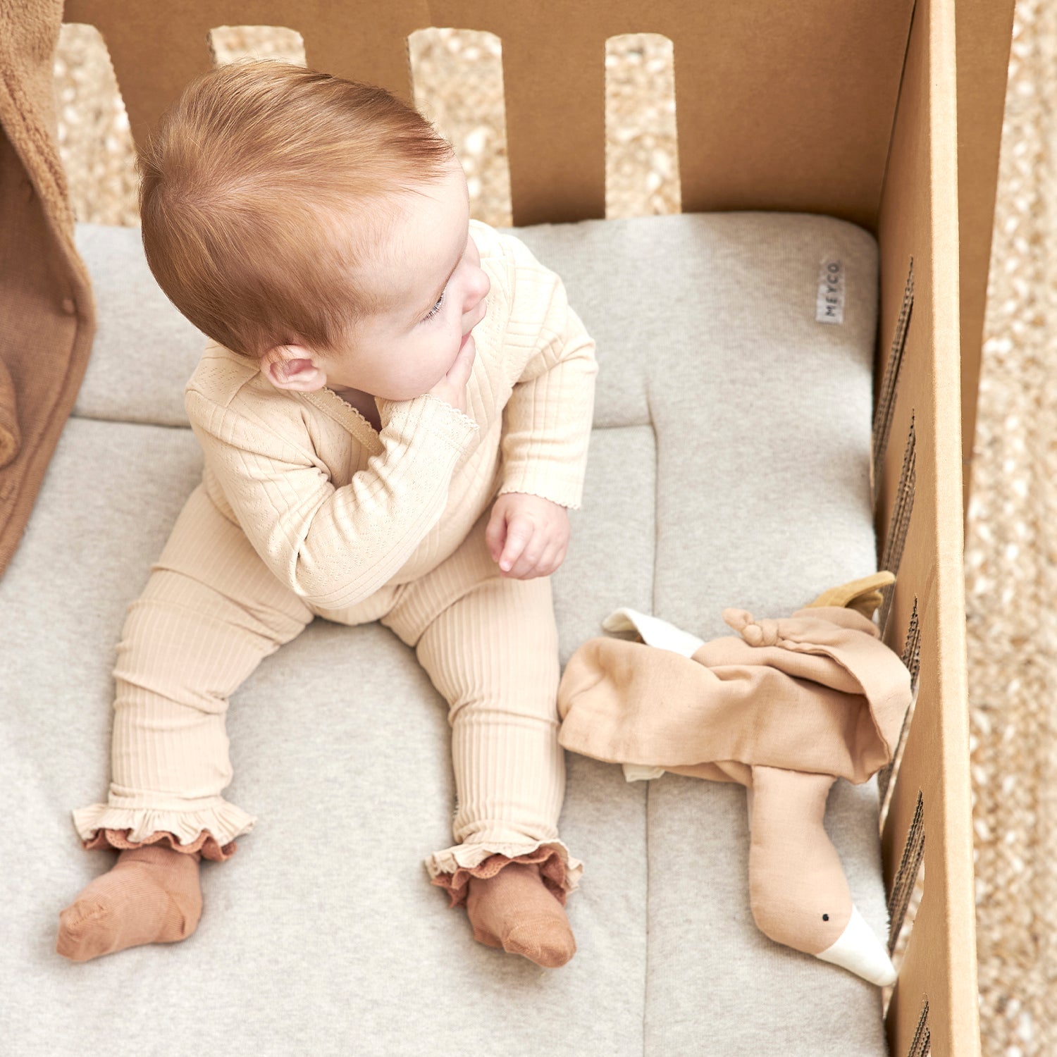 Meyco Laufgittereinlage Knit Basic Sand Melange