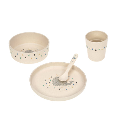 Kindergeschirr Set (Teller Schüssel Becher Löffel) Little Water, Wal