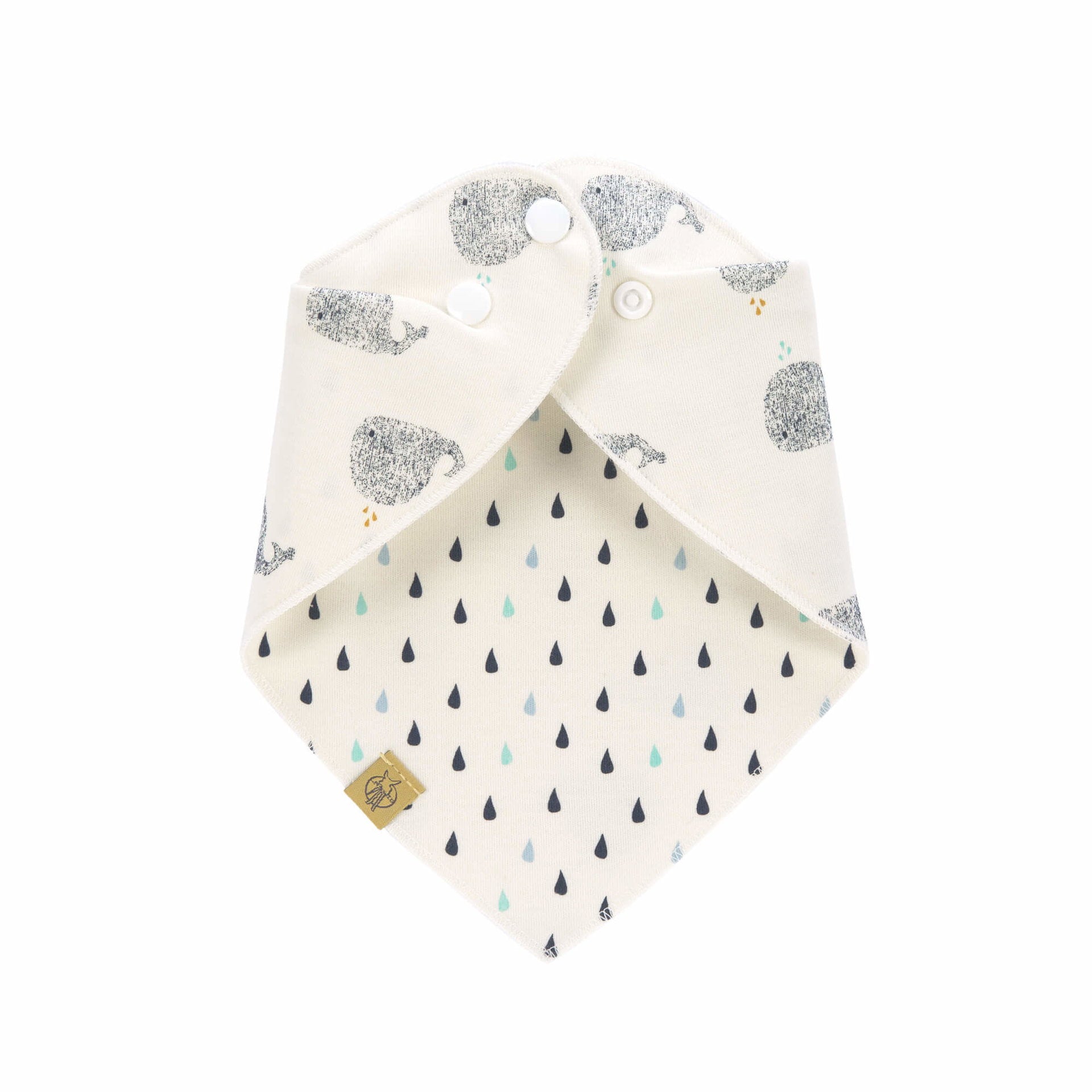 Lässig Dreieckstuch Baby Bandana, Little Water Whale Seitenansicht