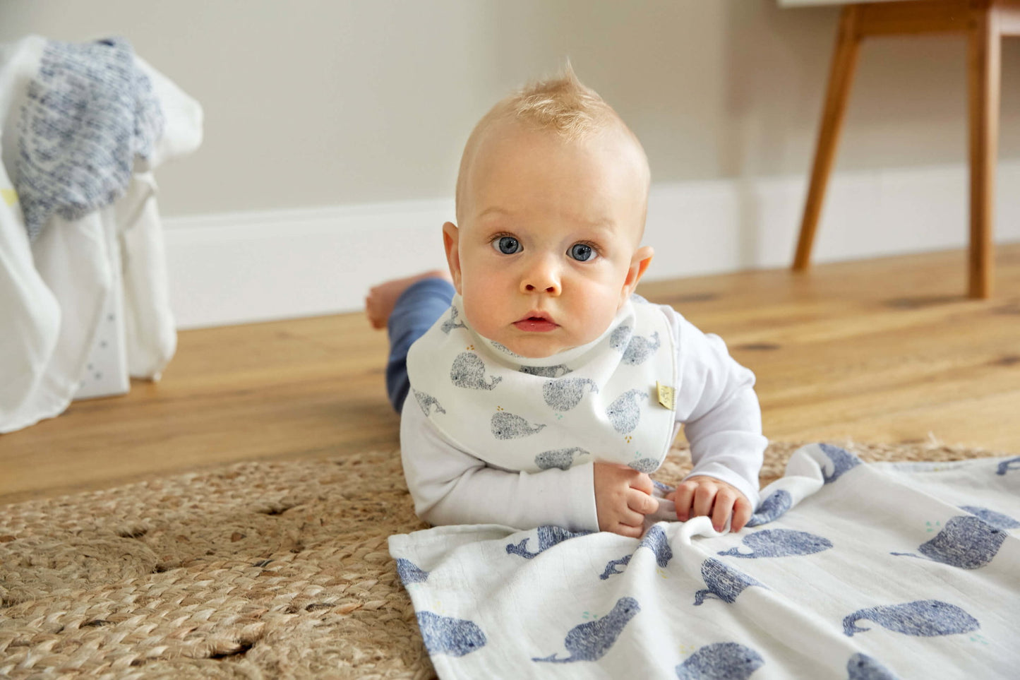 Lässig Dreieckstuch Baby Bandana, Little Water Whale Detail Bild