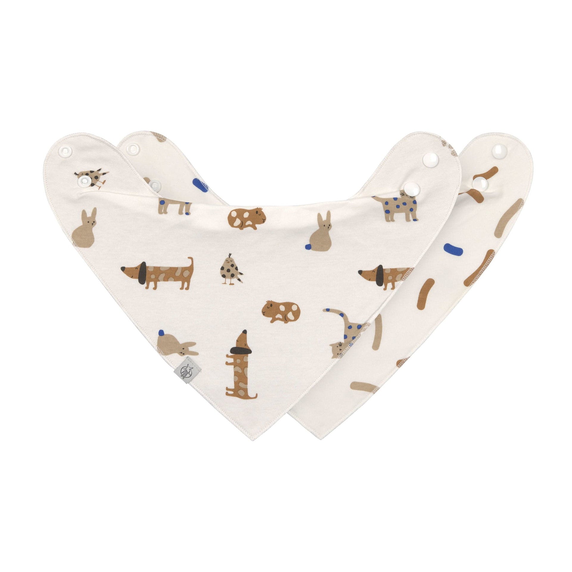 Dreieckstuch Baby (2 Stk) Bandana, Little Mateys Royal Blau