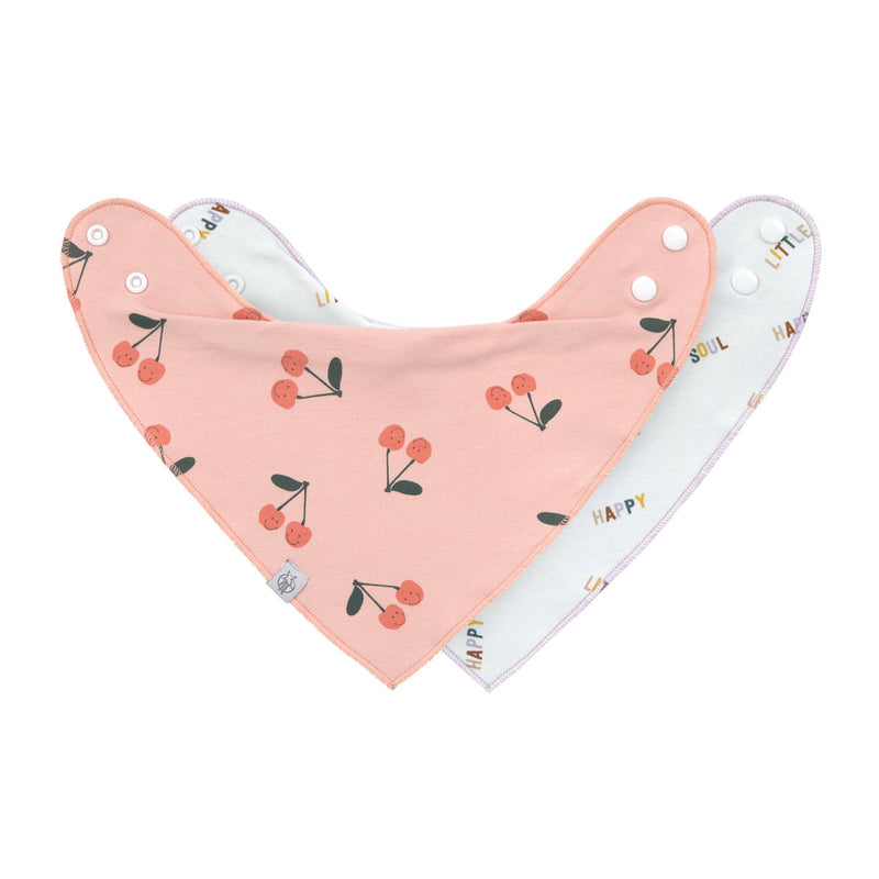 Dreieckstuch Baby (2 Stk) Bandana, Happy Fruits Kirsche