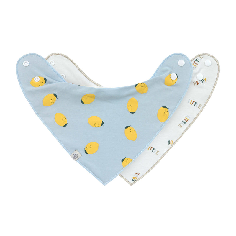 Dreieckstuch Baby (2 Stk) Bandana, Happy Fruits Zitrone
