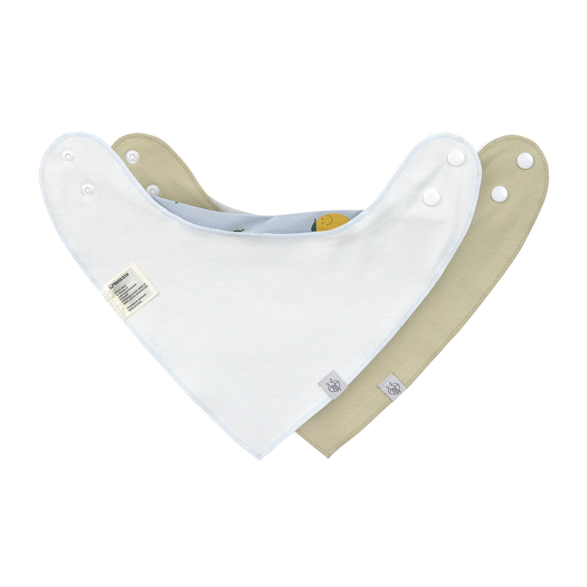 Lässig Dreieckstuch Baby (2 Stk) Bandana, Happy Fruits Zitrone Verpackung