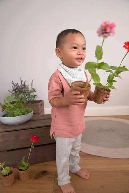 Lässig Dreieckstuch Baby (2 Stk) Bandana, Garden Explorer Traktor Seitenansicht