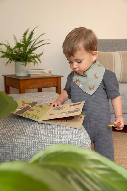 Lässig Dreieckstuch Baby (2 Stk) Bandana, Little Forest Fuchs Seitenansicht