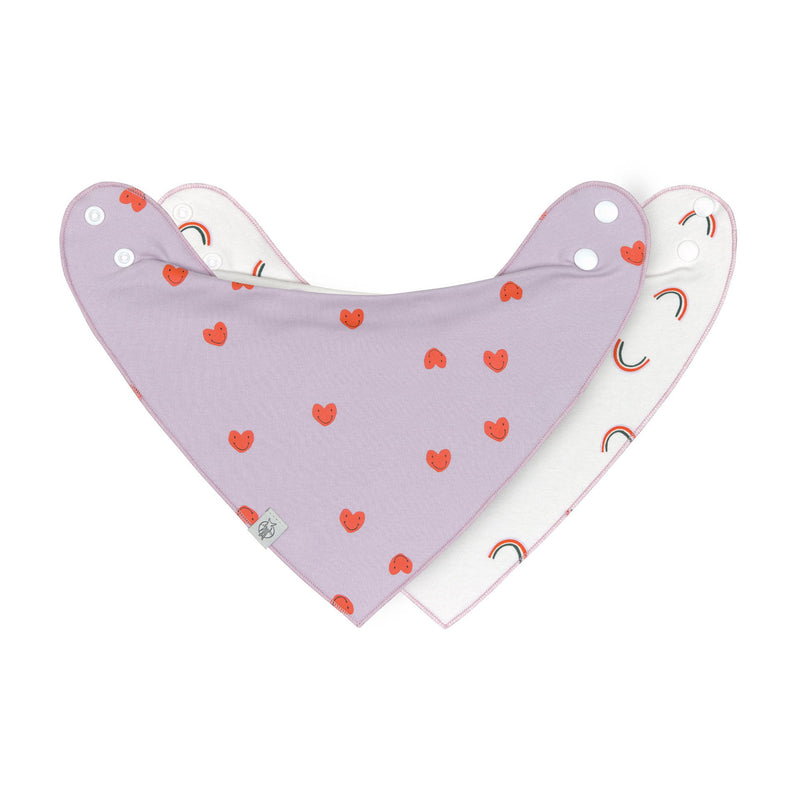 Dreieckstuch Baby (2 Stk) Bandana, Happy Rascals Herz