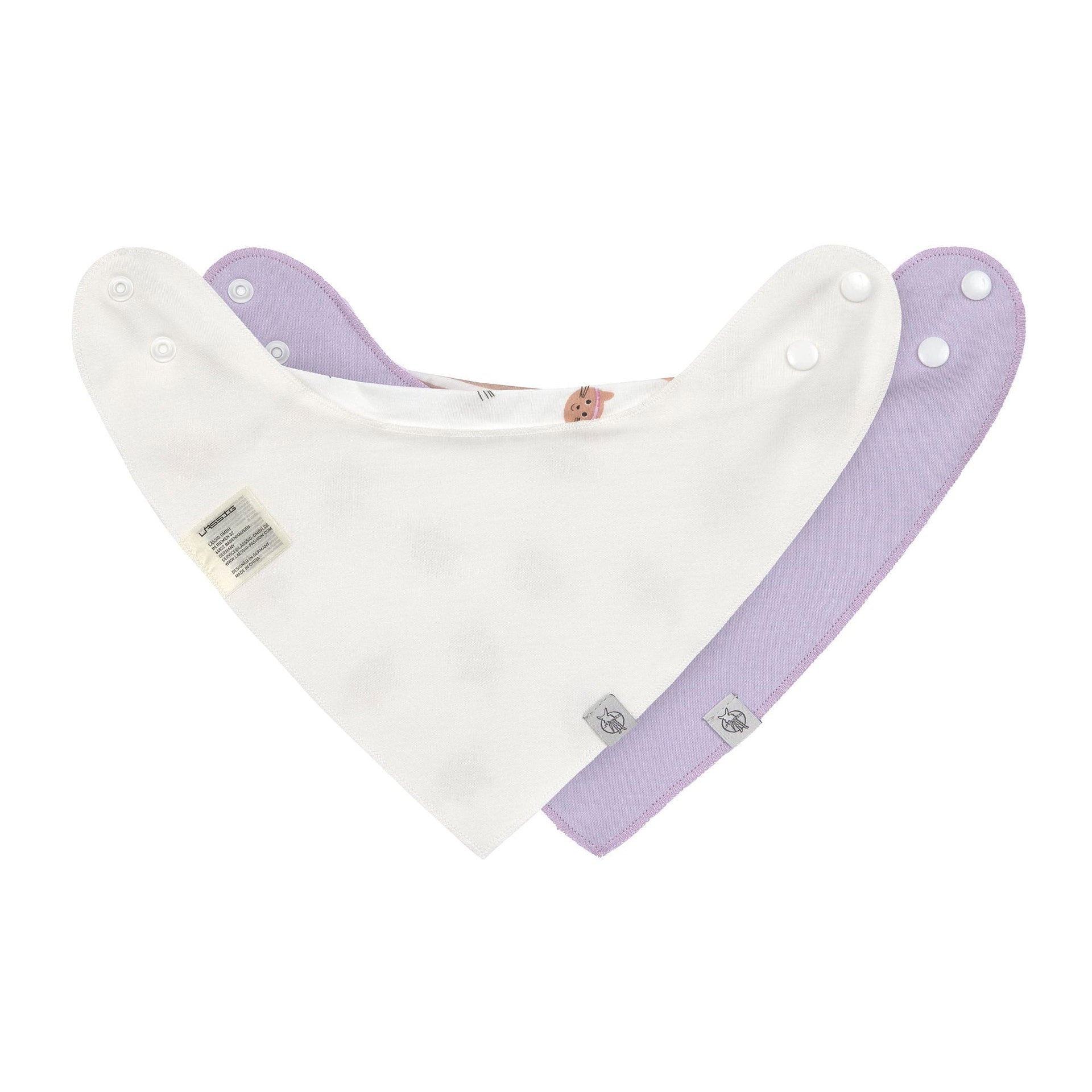 Lässig Dreieckstuch Baby (2 Stk) Bandana, Tiny Team, Katze Detailansicht