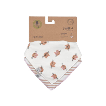 Lässig Dreieckstuch Baby (2 Stk) Bandana, Tiny Team, Katze Lifestyle Bild