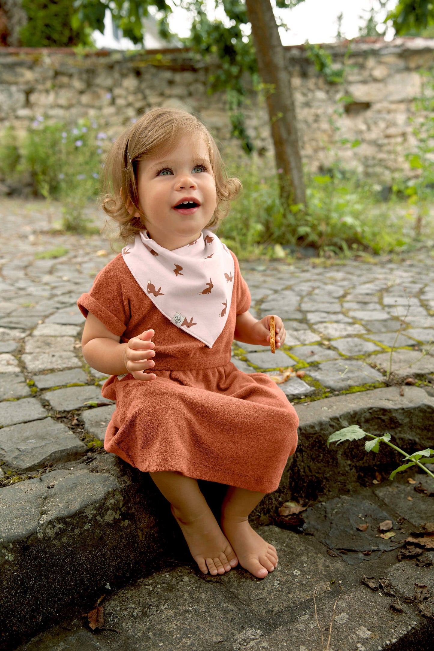 Lässig Dreieckstuch Baby (2 Stk) Bandana, Little Forest Hase Seitenansicht
