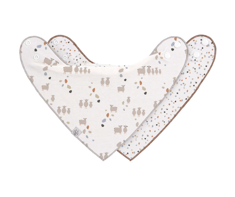 Dreieckstuch Baby (2 Stk) Bandana, Tiny Farmer Schaf