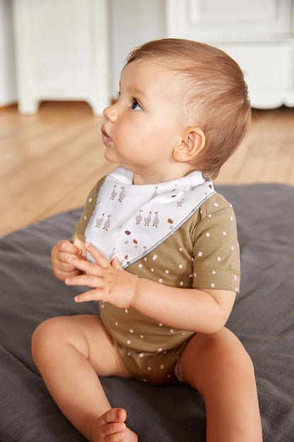 Lässig Dreieckstuch Baby (2 Stk) Bandana, Tiny Farmer Gans Seitenansicht