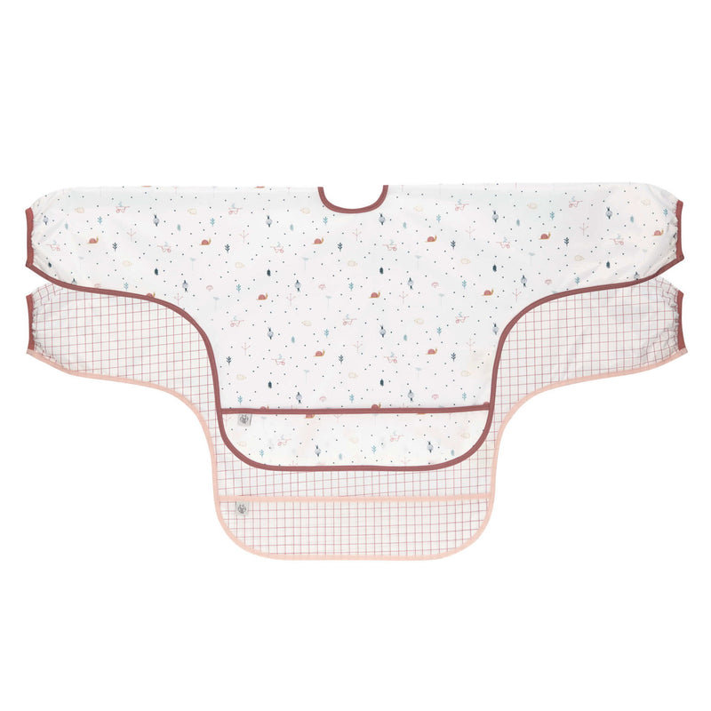 Ärmellätzchen (2 Stk) Long Sleeve Bib, Garden Explorer Schnecke