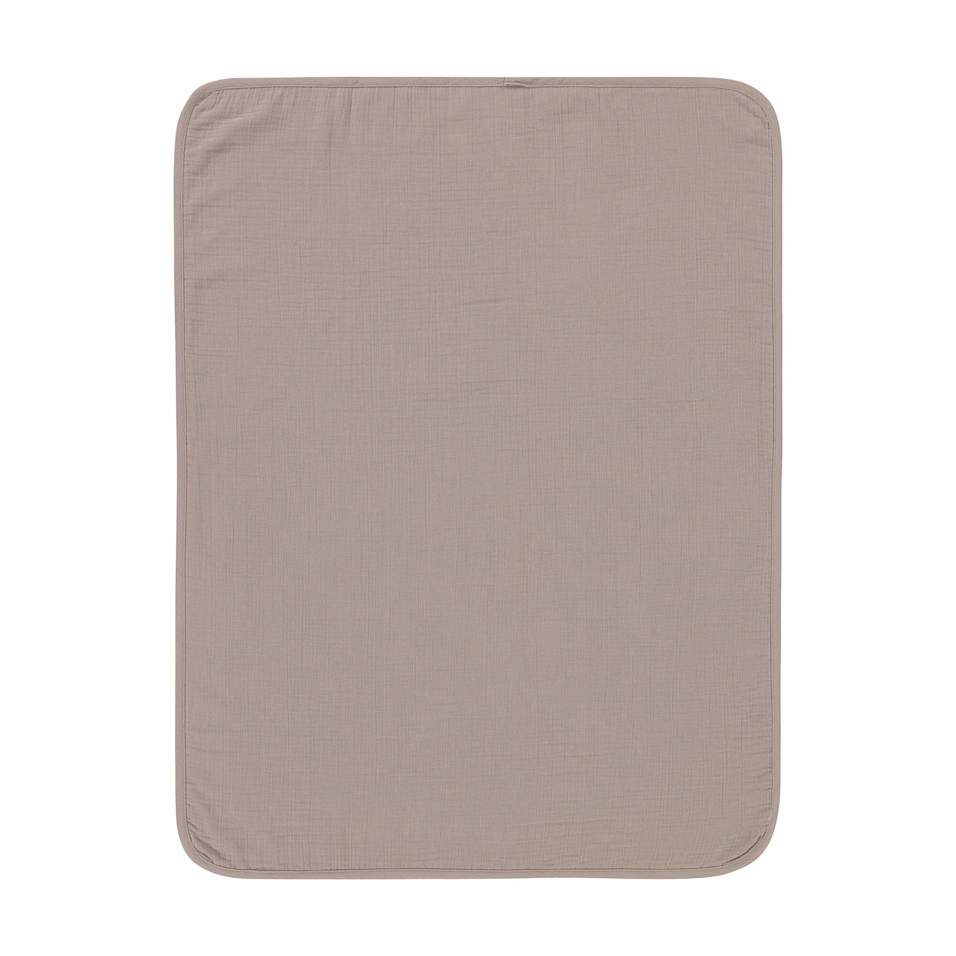 Lässig Babydecke Bio Baumwolle, Blocks Taupe, Grau Detailansicht