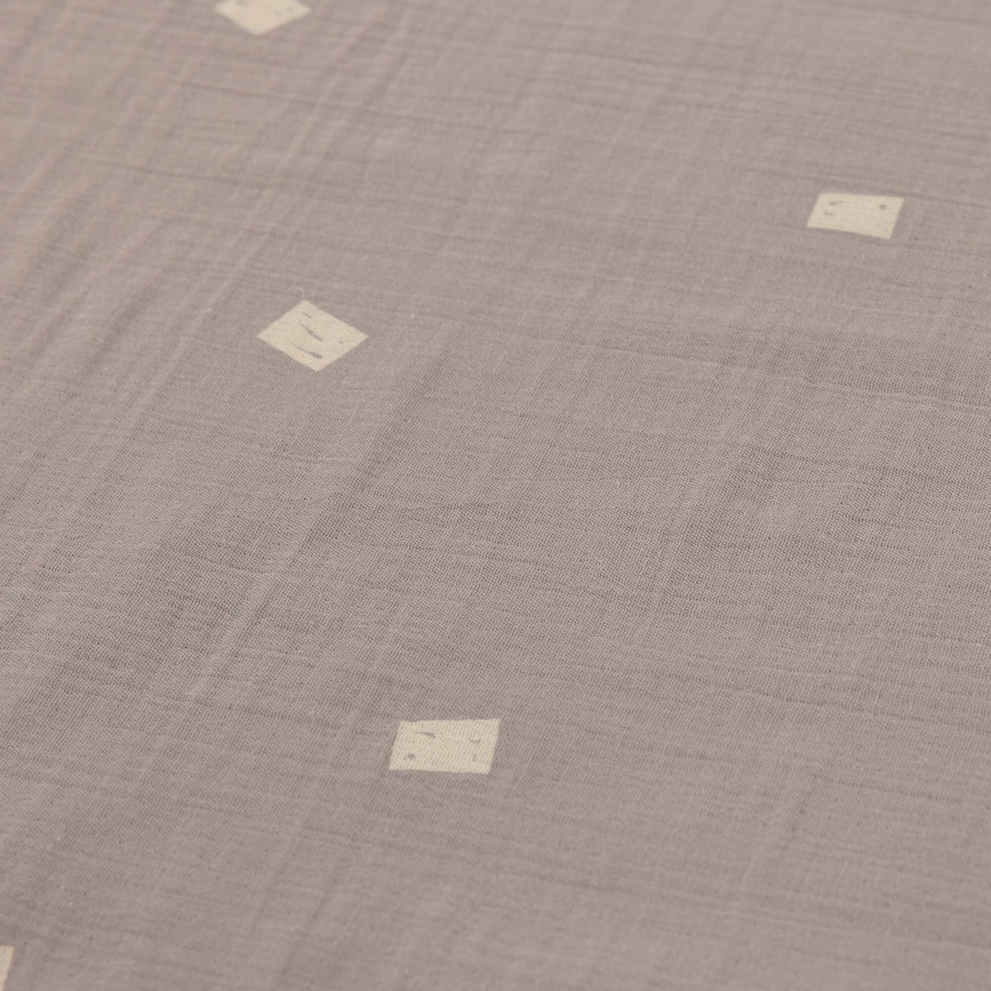 Lässig Babydecke Bio Baumwolle, Blocks Taupe, Grau Seitenansicht
