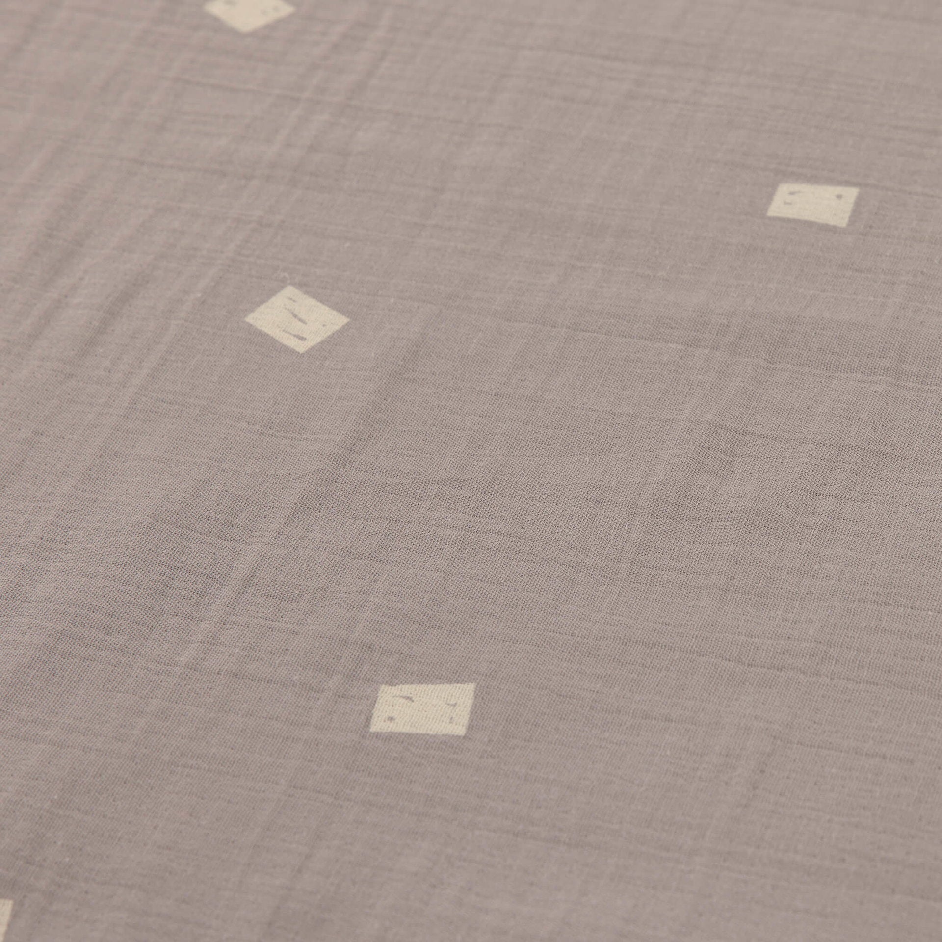 Lässig Babydecke Bio Baumwolle, Blocks Taupe, Grau Seitenansicht