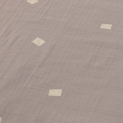 Lässig Babydecke Bio Baumwolle, Blocks Taupe, Grau Seitenansicht