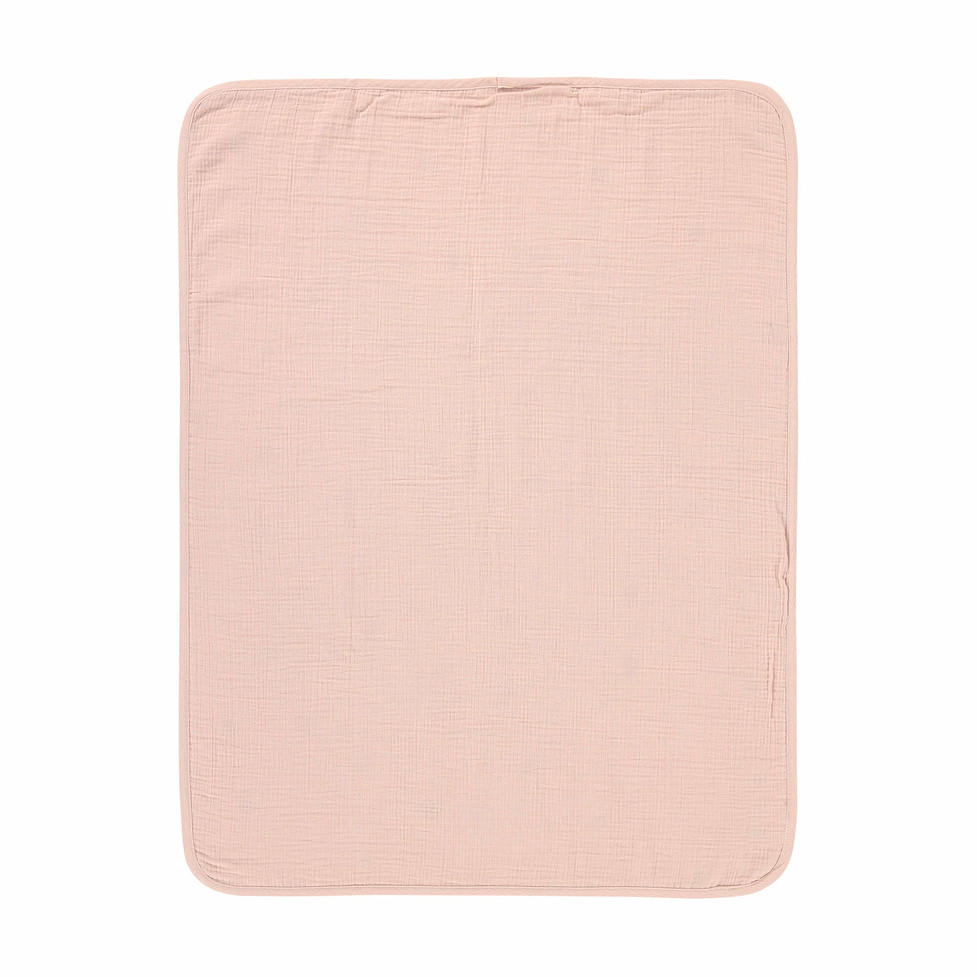 Lässig Babydecke Bio Baumwolle, Powder Pink, Rosa Detailansicht