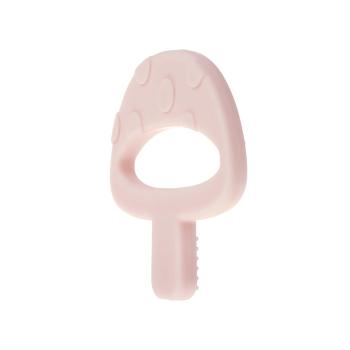 laessig Baby Silikon Beißring Pilz Rosa aus Garden Explorer Kollektion - Mushroom Detailansicht