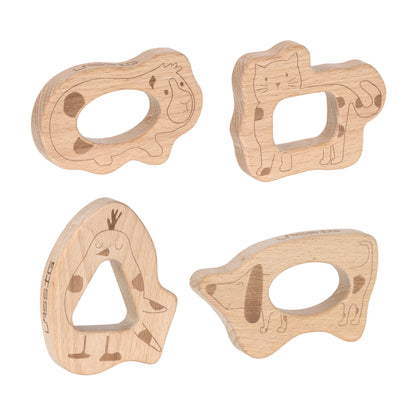 Beißring Holz 4 teilig, Little Mateys