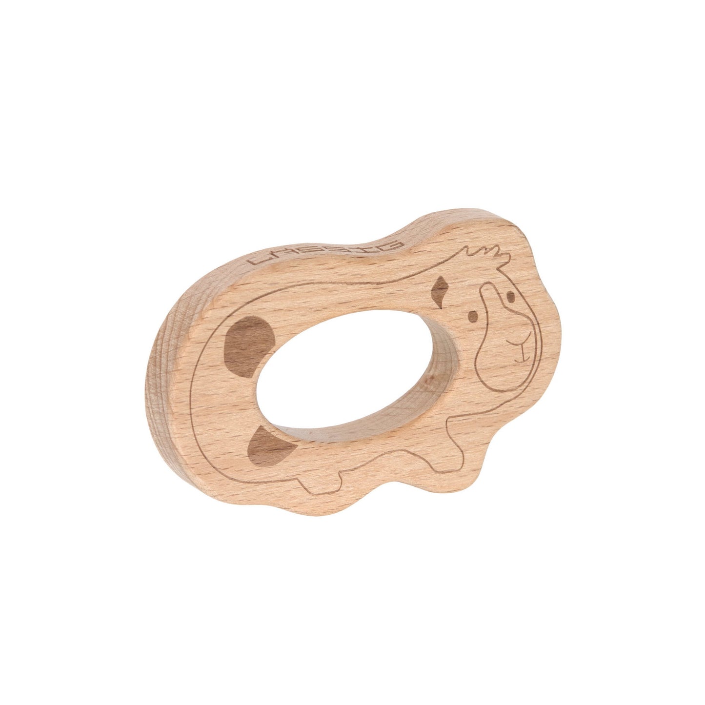Lässig Beißring Holz 4 teilig, Little Mateys Verpackung
