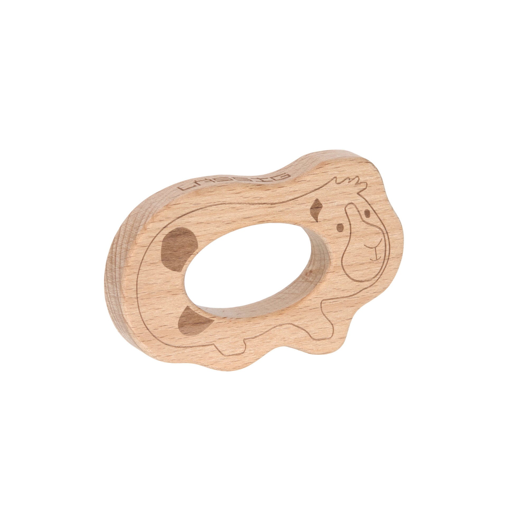Lässig Beißring Holz 4 teilig, Little Mateys Verpackung