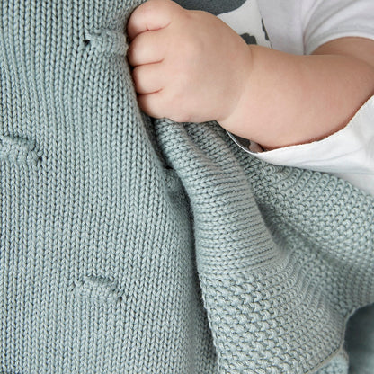 Meyco Decke Knots Stone Green