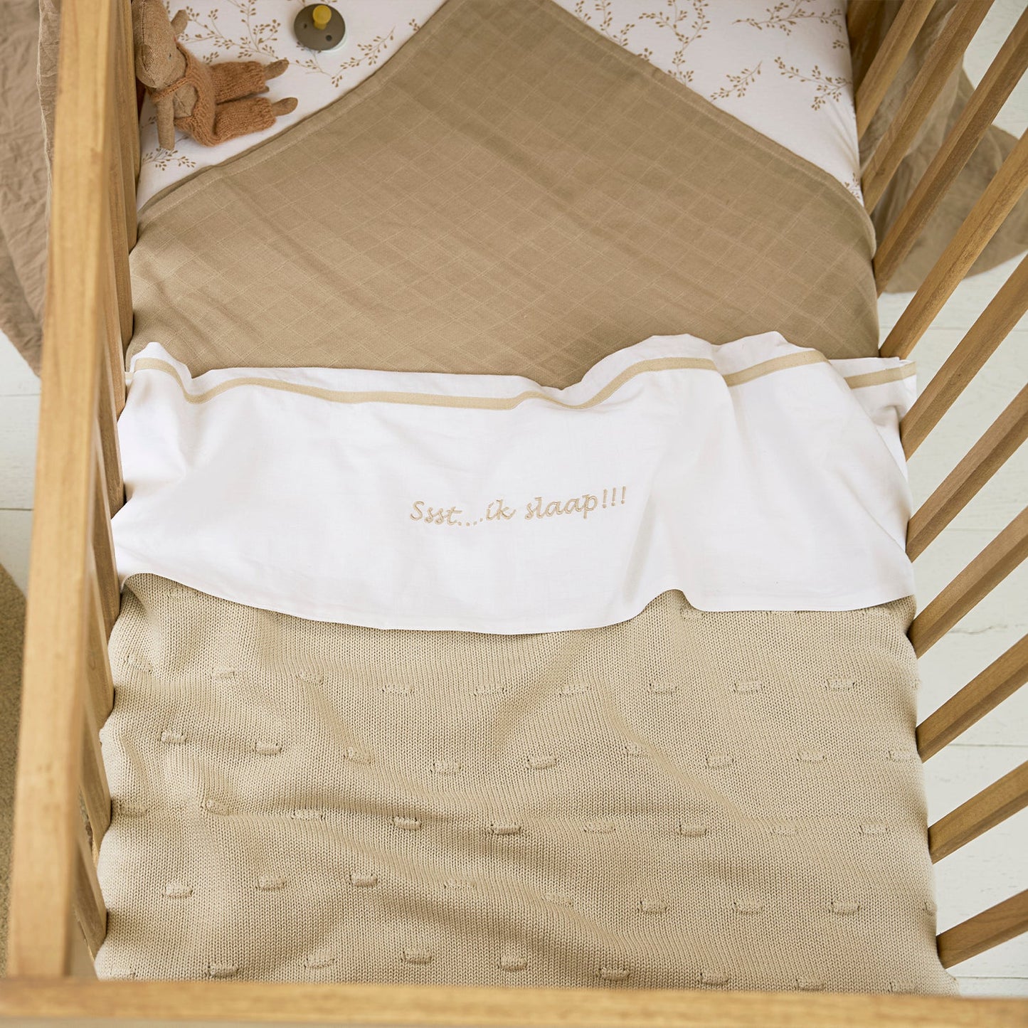 Meyco Decke Knots Soft sand