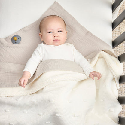 Meyco Decke Knots teddy Offwhite