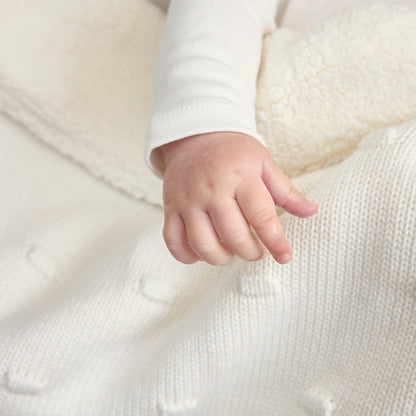 Meyco Decke Knots teddy Offwhite