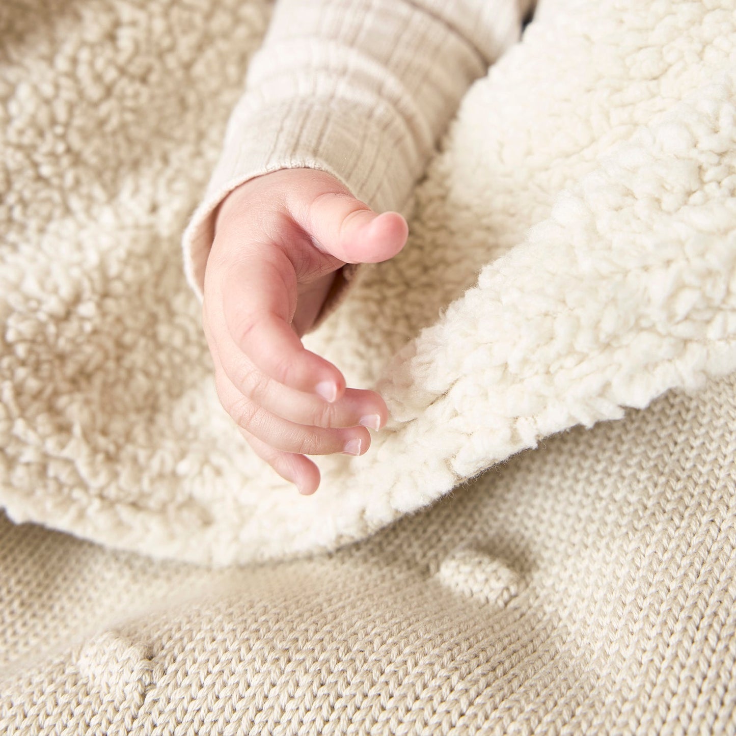 Meyco Decke Knots teddy Soft sand